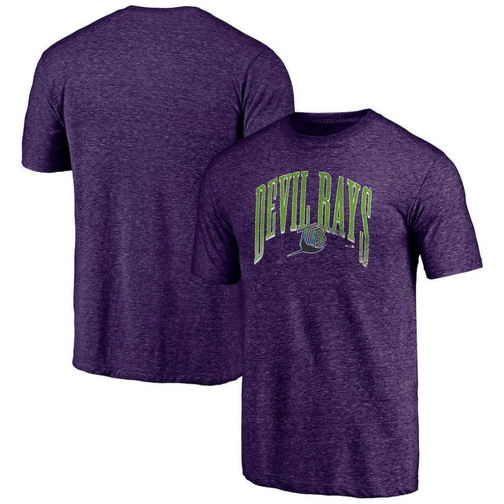 Tampa Bay Rays Purple Cooperstown Collection Line Corps Tri-Blend T-Shirt T-shirts