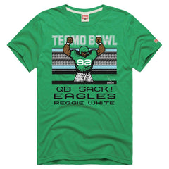 Reggie White Philadelphia Eagles Homage Unisex Tecmo Bowl Retired Player Graphic Tri-Blend T-Shirt - Kelly Green T-shirts