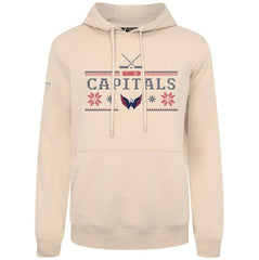 Washington Capitals Levelwear Podium Holiday Pullover Hoodie - Khaki | US 202390174