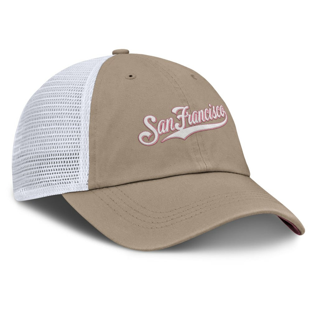 San Francisco Giants Nike Unisex Mother's Day Club Trucker Adjustable Hat - Khaki/White Hats