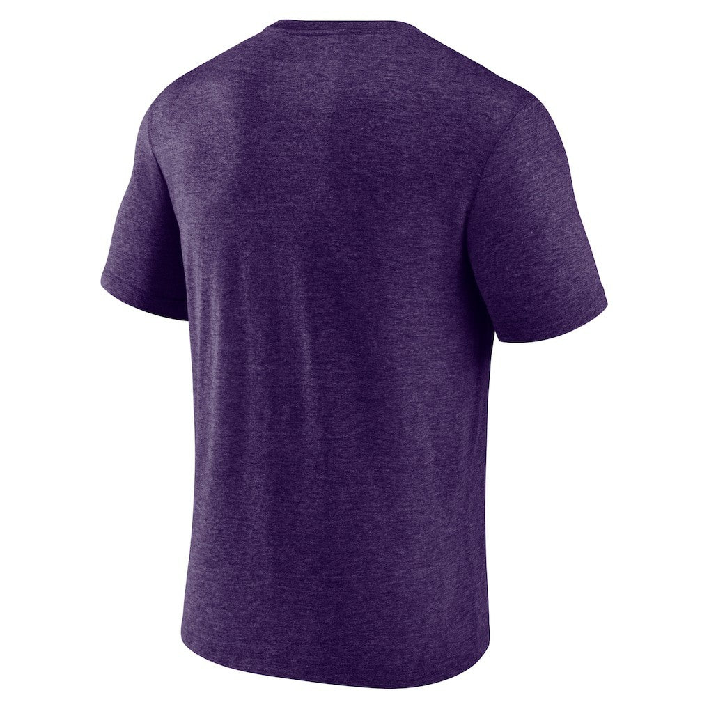 Baltimore Ravens Purple Divided Warp Tri-Blend T-Shirt