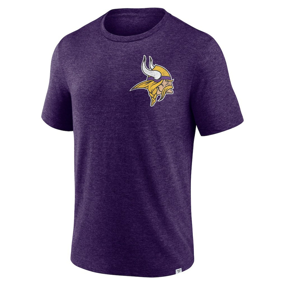 Minnesota Vikings Purple Oval Bubble Tri-Blend T-Shirt