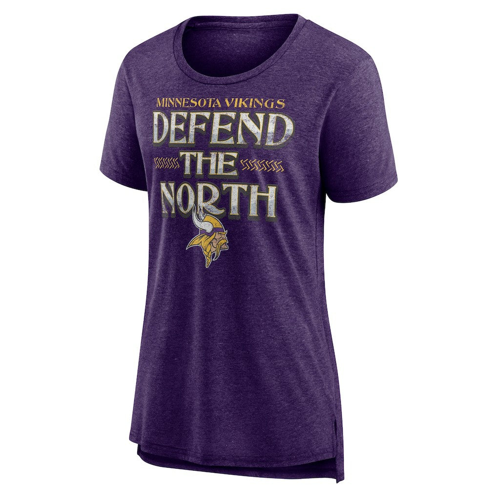 Minnesota Vikings Women's Hometown First Down Tri-Blend T-Shirt - Purple T-shirts