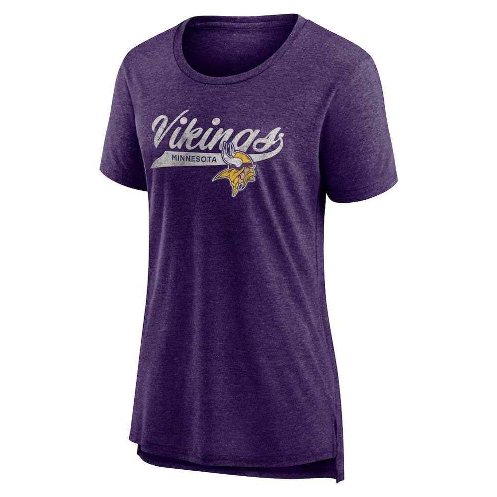 Minnesota Vikings Women's Original Play Tri-Blend T-Shirt - Purple T-shirts