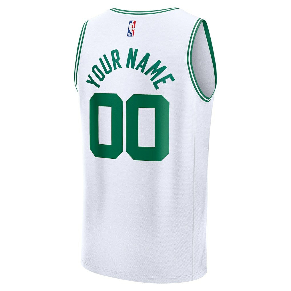 Boston Celtics Youth Fast Break Custom Replica Jersey White Association Edition - Fanatics