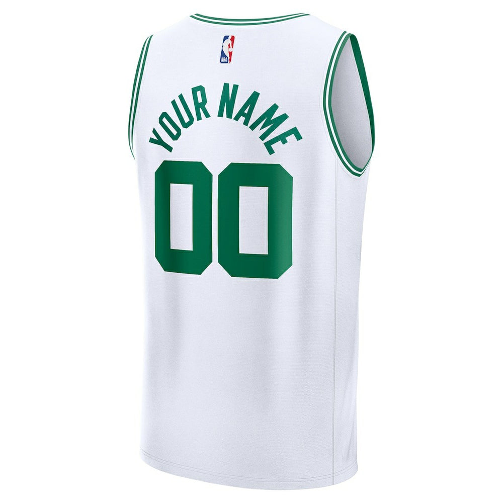 Boston Celtics Youth Fast Break Custom Replica Jersey White Association Edition - Fanatics
