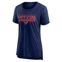 Houston Texans Women's Vintage Graphic Tri-Blend Scoop Neck T-Shirt - Navy T-shirts