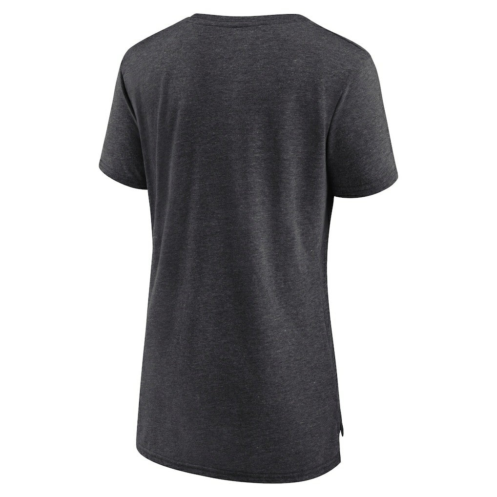 Las Vegas Raiders Women's Vintage Graphic Tri-Blend Scoop Neck T-Shirt - Charcoal T-shirts