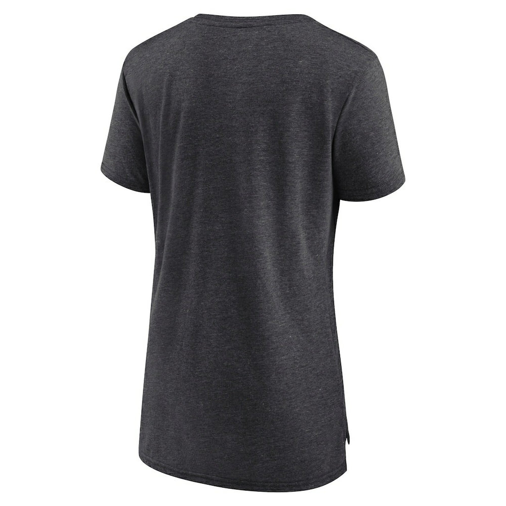 Las Vegas Raiders Women's Vintage Graphic Tri-Blend Scoop Neck T-Shirt - Charcoal T-shirts