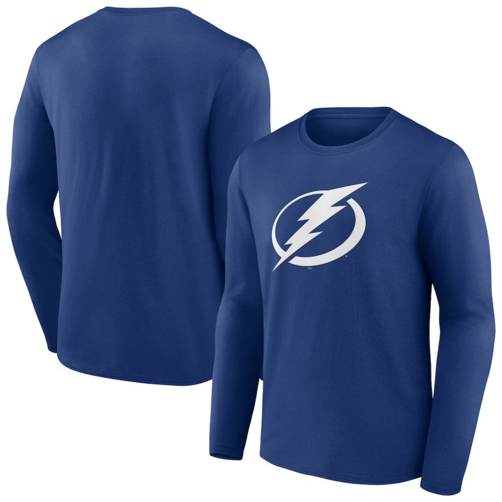 Tampa Bay Lightning Blue Primary Logo Long Sleeve T-Shirt | US 202391397
