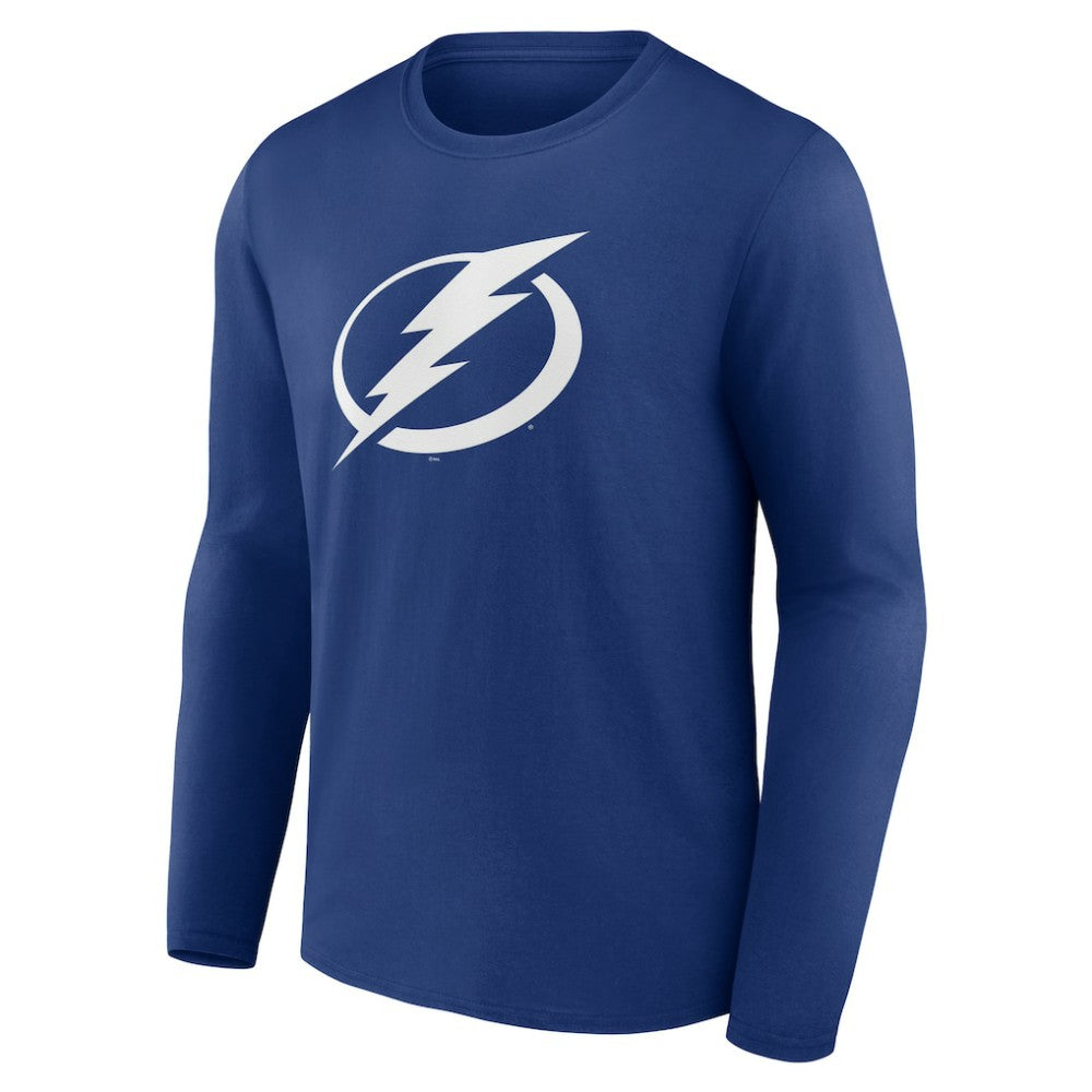 Tampa Bay Lightning Blue Primary Logo Long Sleeve T-Shirt | US 202391397