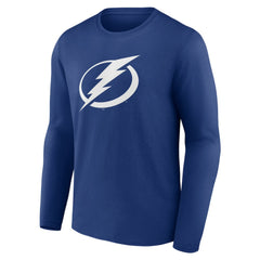 Tampa Bay Lightning Blue Primary Logo Long Sleeve T-Shirt | US 202391397