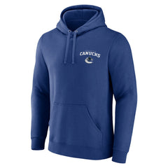 Vancouver Canucks Blue Team Lockup Pullover Hoodie | US 202391461