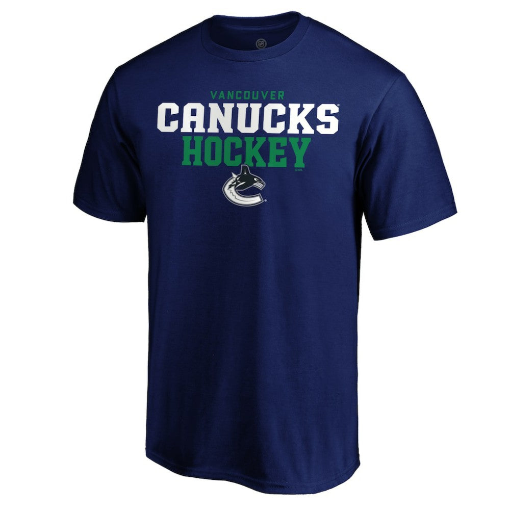 Vancouver Canucks Navy Double Stack T-Shirt | US 202391471