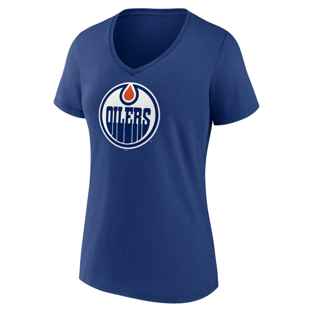 Edmonton Oilers Women's Primary Logo T-Shirt - Blue | US 202391637