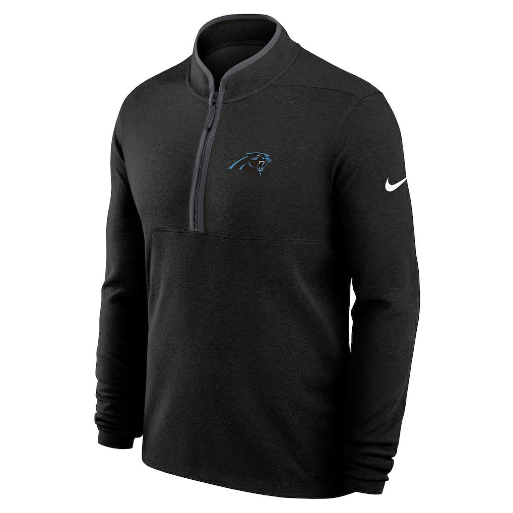 Carolina Panthers Lightweight Victory Dri-FIT Half-Zip Pullover - Black Pullover