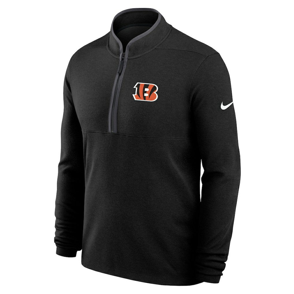 Cincinnati Bengals Lightweight Victory Dri-FIT Half-Zip Pullover - Black Pullover