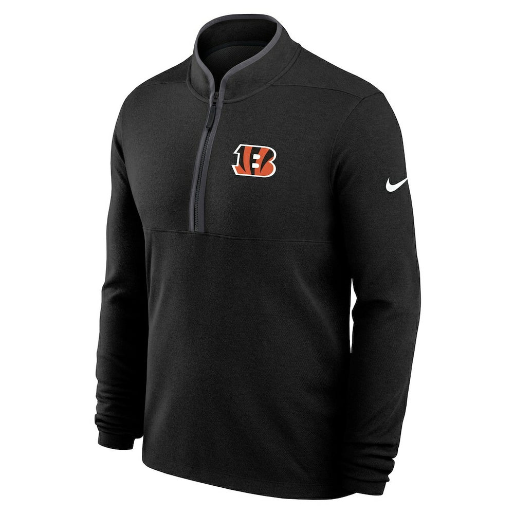 Cincinnati Bengals Lightweight Victory Dri-FIT Half-Zip Pullover - Black Pullover