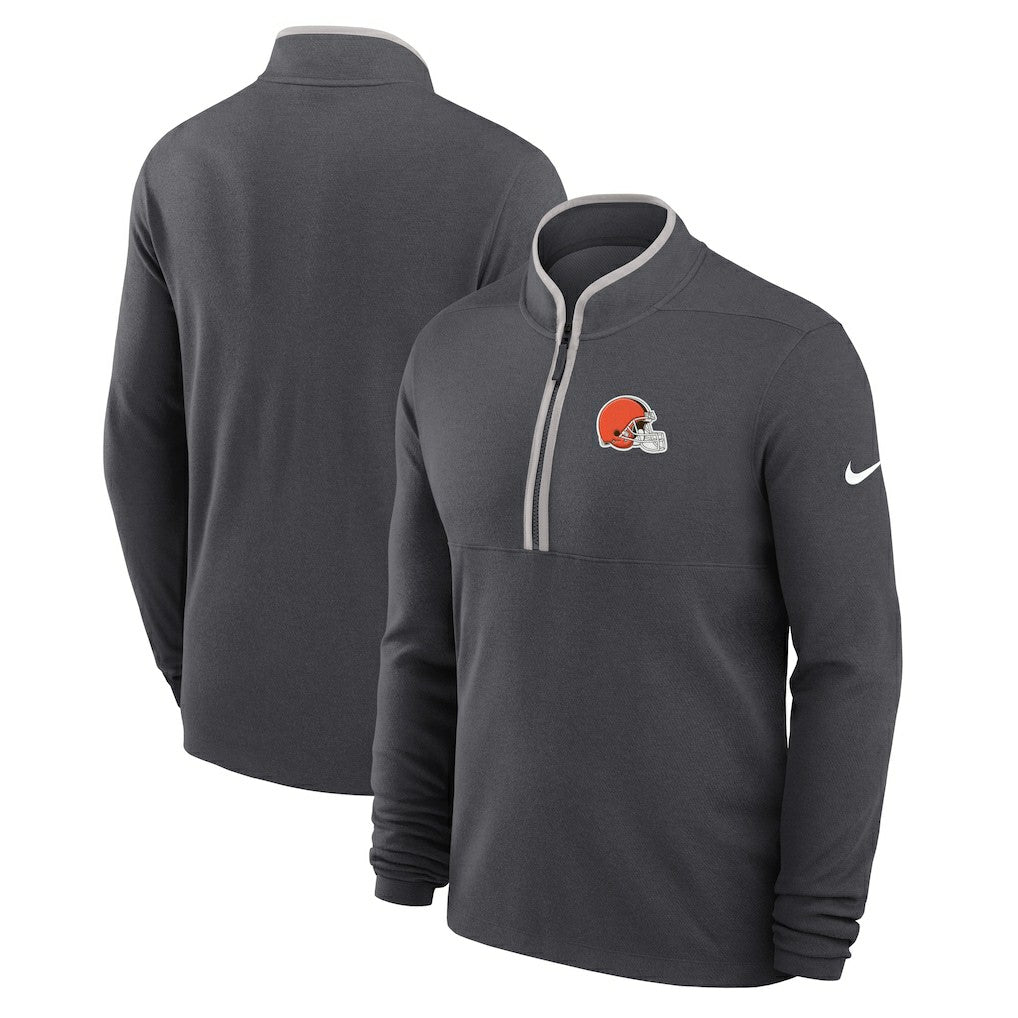Cleveland Browns Lightweight Victory Dri-FIT Half-Zip Pullover - Anthracite Pullover