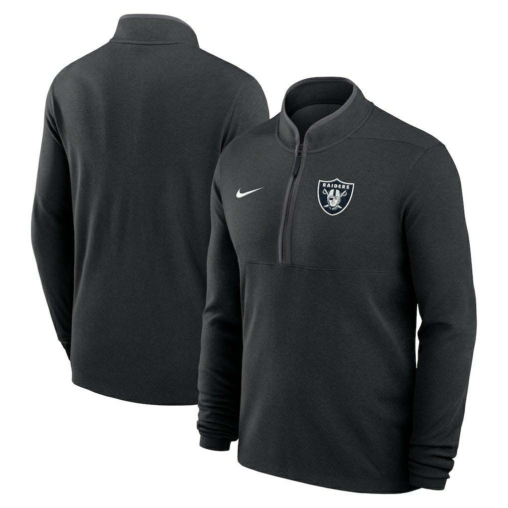 Las Vegas Raiders Lightweight Victory Dri-FIT Half-Zip Pullover - Black Pullover