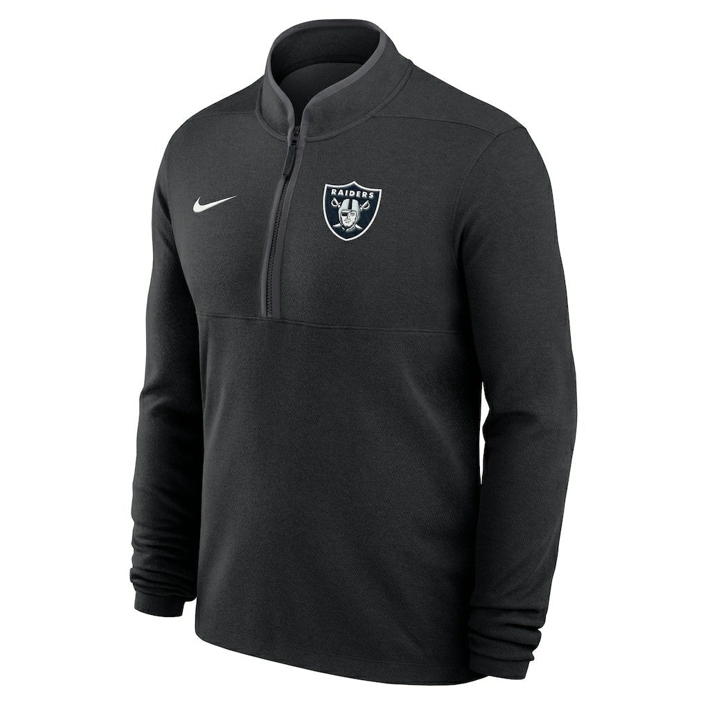 Las Vegas Raiders Lightweight Victory Dri-FIT Half-Zip Pullover - Black Pullover