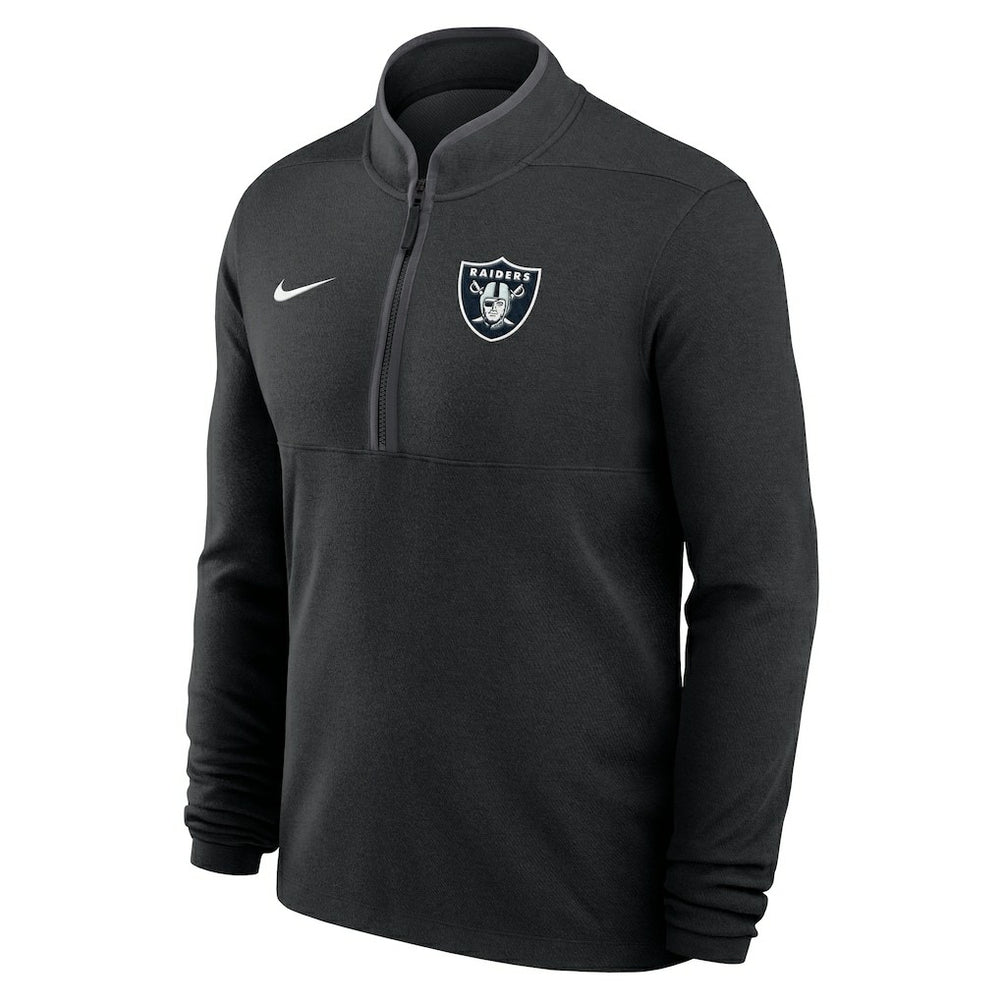 Las Vegas Raiders Lightweight Victory Dri-FIT Half-Zip Pullover - Black Pullover