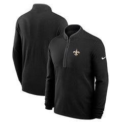 New Orleans Saints Lightweight Victory Dri-FIT Half-Zip Pullover - Black Pullover