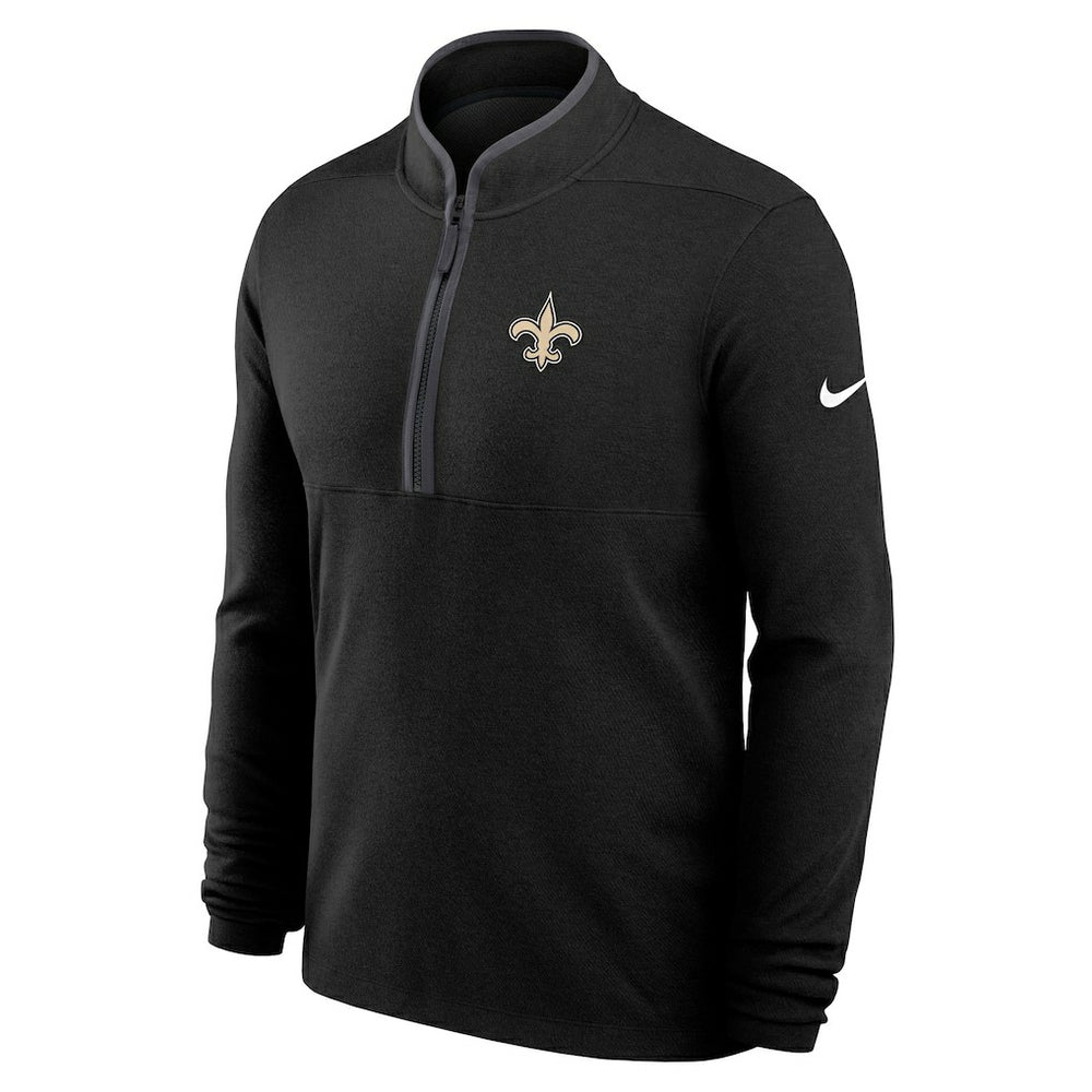 New Orleans Saints Lightweight Victory Dri-FIT Half-Zip Pullover - Black Pullover