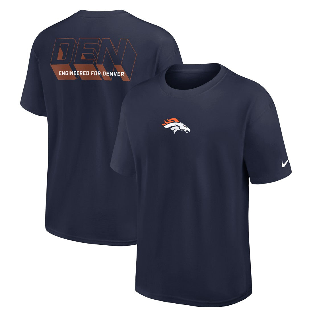 Denver Broncos Dominate The Game Essential Max90 T-Shirt - Navy T-shirts