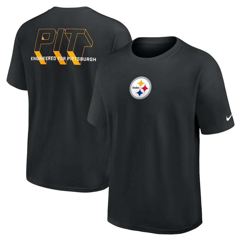 Pittsburgh Steelers Dominate The Game Essential Max90 T-Shirt - Black T-shirts