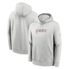 Kansas City Chiefs Edge Pack French Terry Club Pullover Hoodie - Gray Hoodies