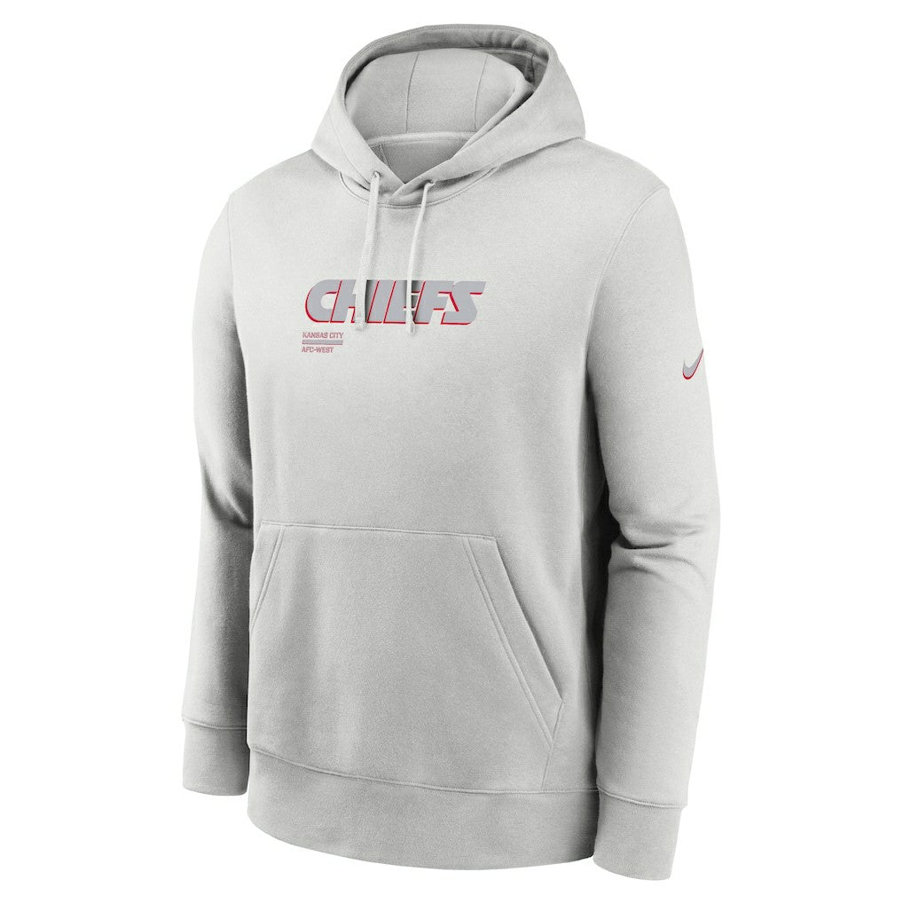 Kansas City Chiefs Edge Pack French Terry Club Pullover Hoodie - Gray Hoodies