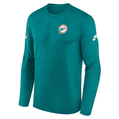 Miami Dolphins Legend Small Logo Dri-FIT Long Sleeve T-Shirt - Aqua T-shirts