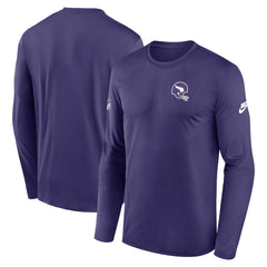 Minnesota Vikings Legend Small Logo Dri-FIT Long Sleeve T-Shirt - Purple T-shirts