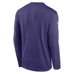 Minnesota Vikings Legend Small Logo Dri-FIT Long Sleeve T-Shirt - Purple T-shirts