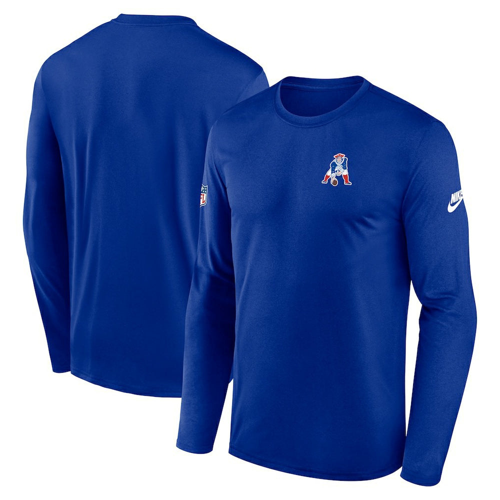 New England Patriots Legend Small Logo Dri-FIT Long Sleeve T-Shirt - Royal T-shirts