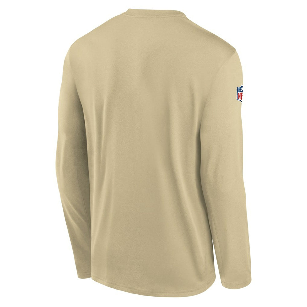 New Orleans Saints Legend Small Logo Dri-FIT Long Sleeve T-Shirt - Gold T-shirts