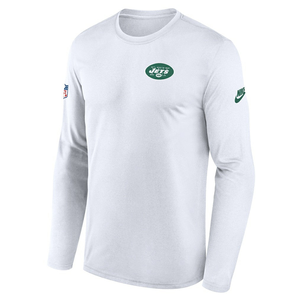 New York Jets Legend Small Logo Dri-FIT Long Sleeve T-Shirt - White T-shirts