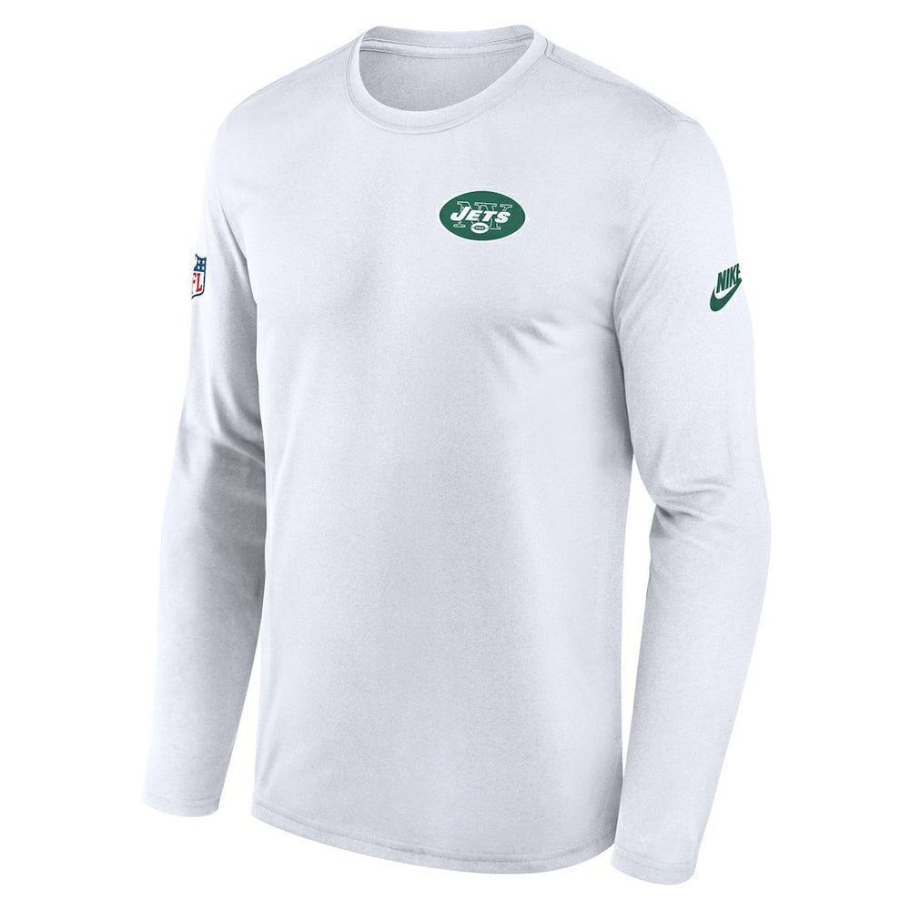 New York Jets Legend Small Logo Dri-FIT Long Sleeve T-Shirt - White T-shirts