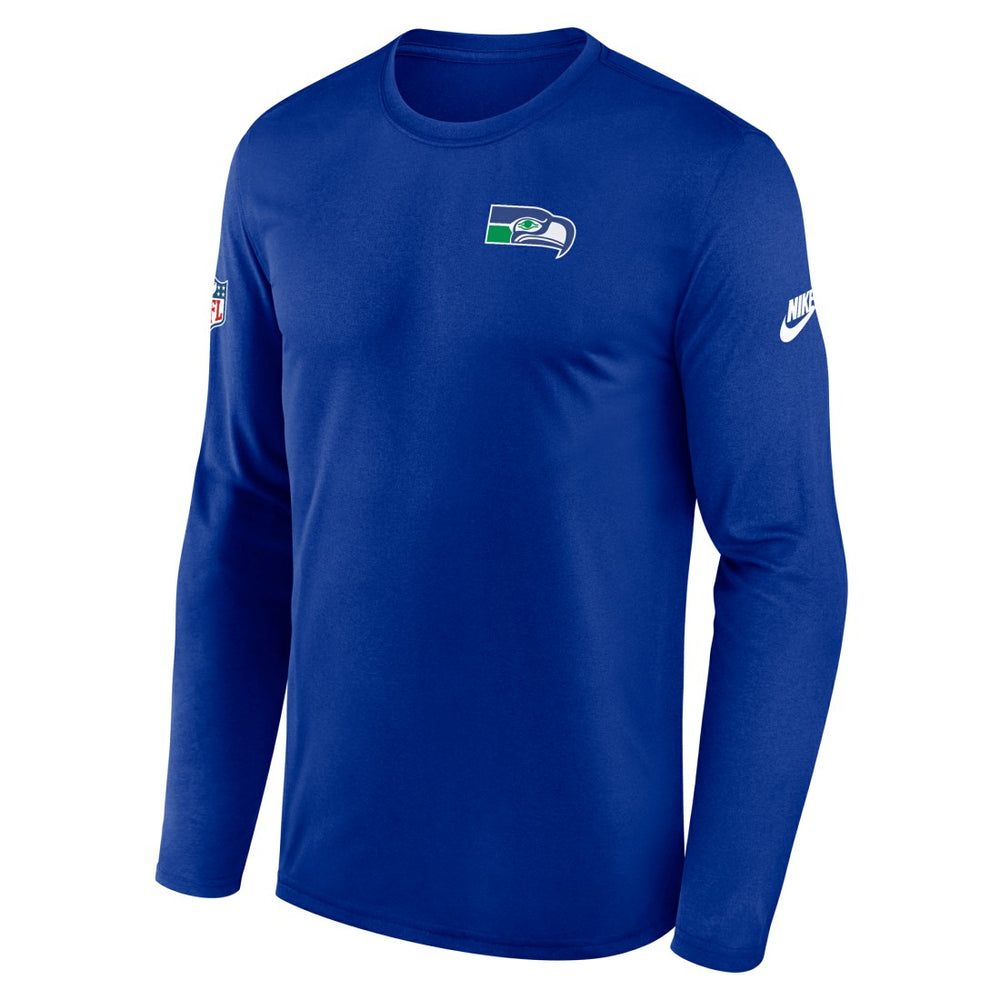 Seattle Seahawks Legend Small Logo Dri-FIT Long Sleeve T-Shirt - Royal T-shirts