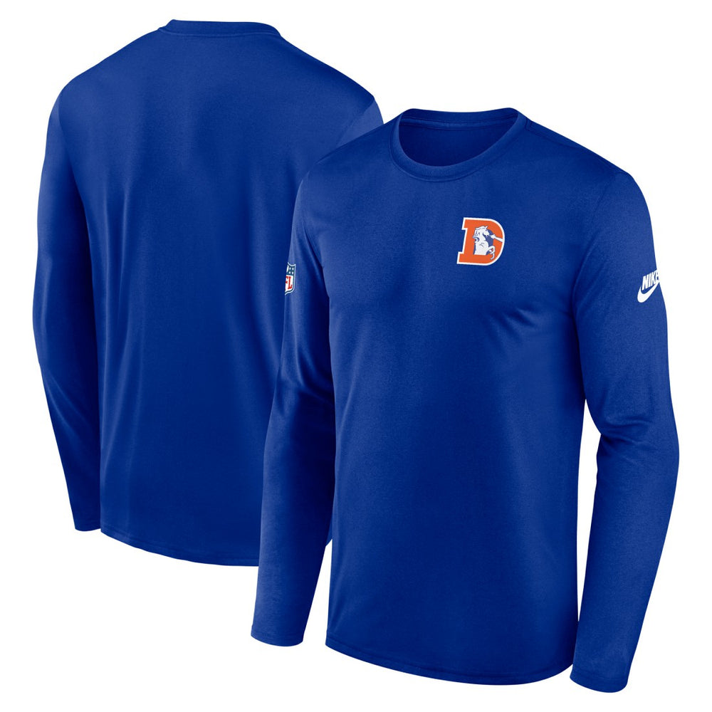 Denver Broncos Legend Small Logo Dri-FIT Long Sleeve T-Shirt - Royal T-shirts