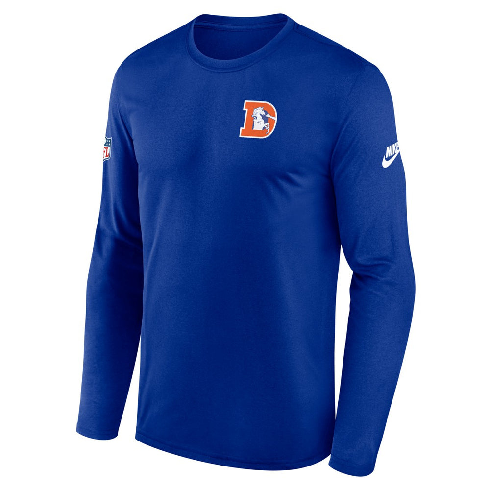 Denver Broncos Legend Small Logo Dri-FIT Long Sleeve T-Shirt - Royal T-shirts