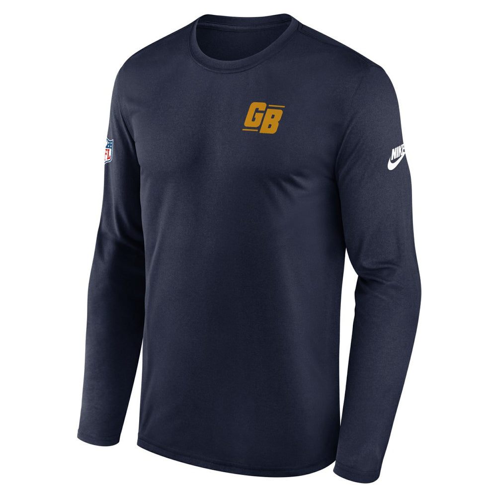 Green Bay Packers Legend Small Logo Dri-FIT Long Sleeve T-Shirt - Navy T-shirts