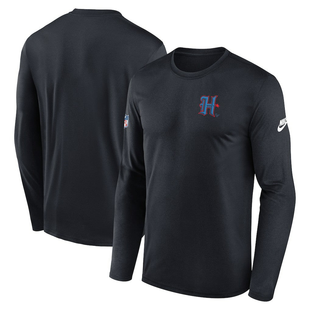Houston Texans Legend Small Logo Dri-FIT Long Sleeve T-Shirt - Navy T-shirts