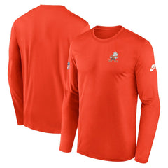 Cleveland Browns Legend Small Logo Dri-FIT Long Sleeve T-Shirt - Orange T-shirts