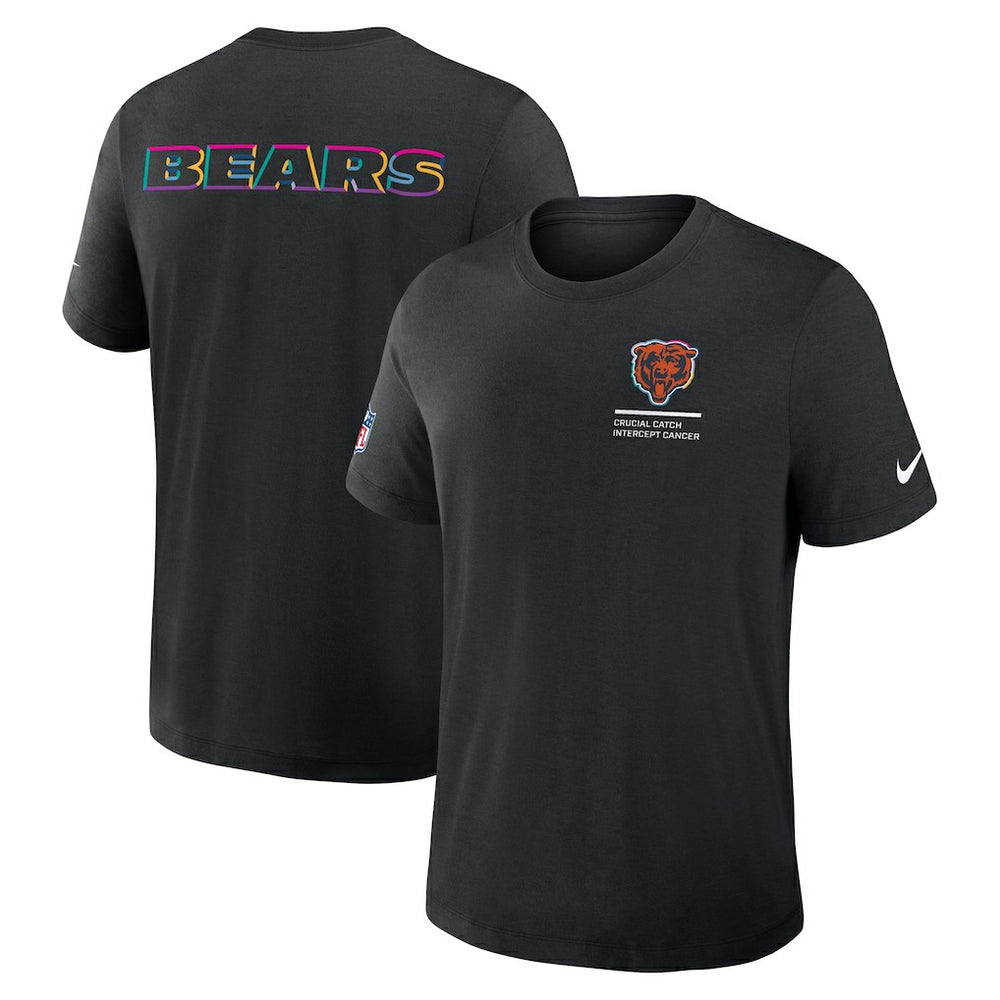 Chicago Bears 2025 NFL Crucial Catch Tri-Blend Dri-FIT T-Shirt - Black T-shirts