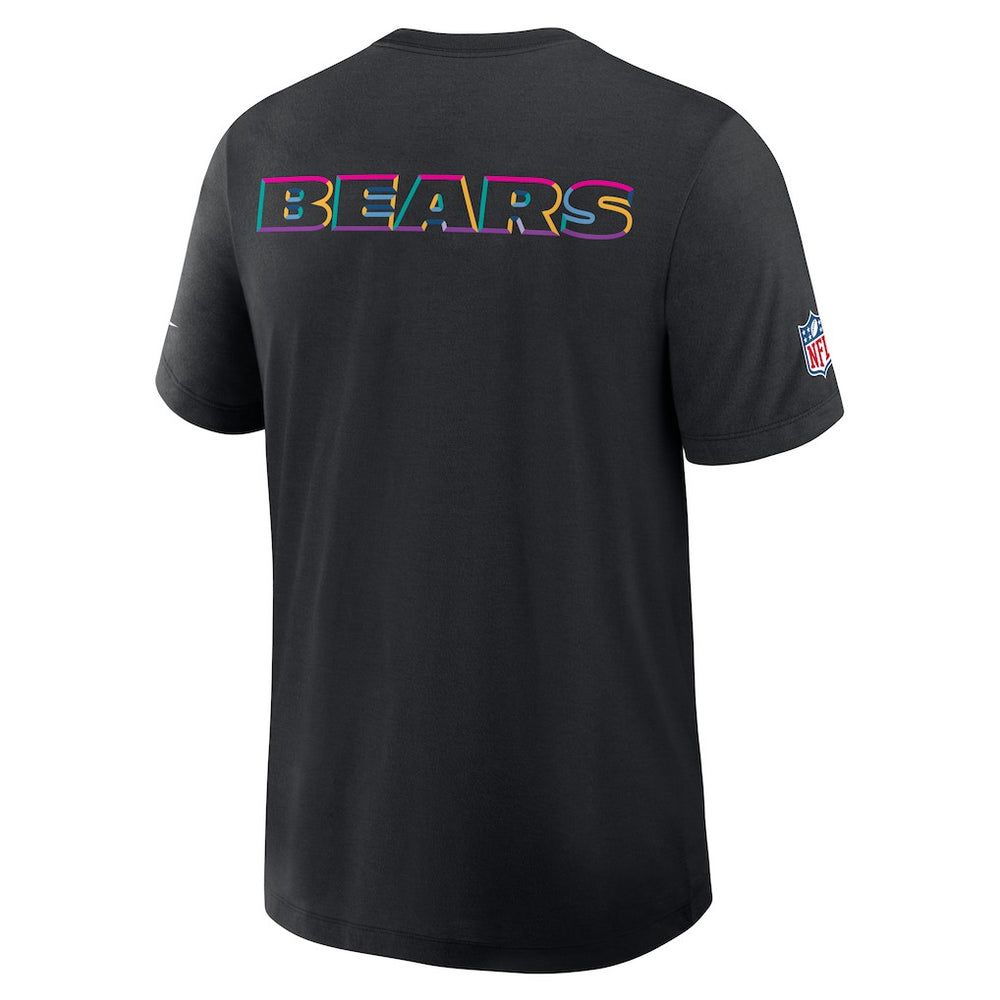 Chicago Bears 2025 NFL Crucial Catch Tri-Blend Dri-FIT T-Shirt - Black T-shirts