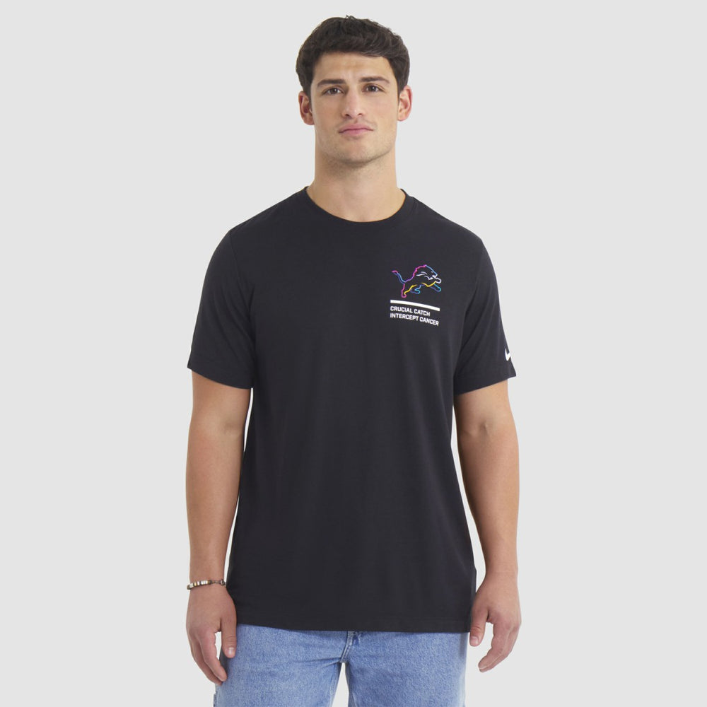 Detroit Lions 2025 NFL Crucial Catch Tri-Blend Dri-FIT T-Shirt - Black T-shirts