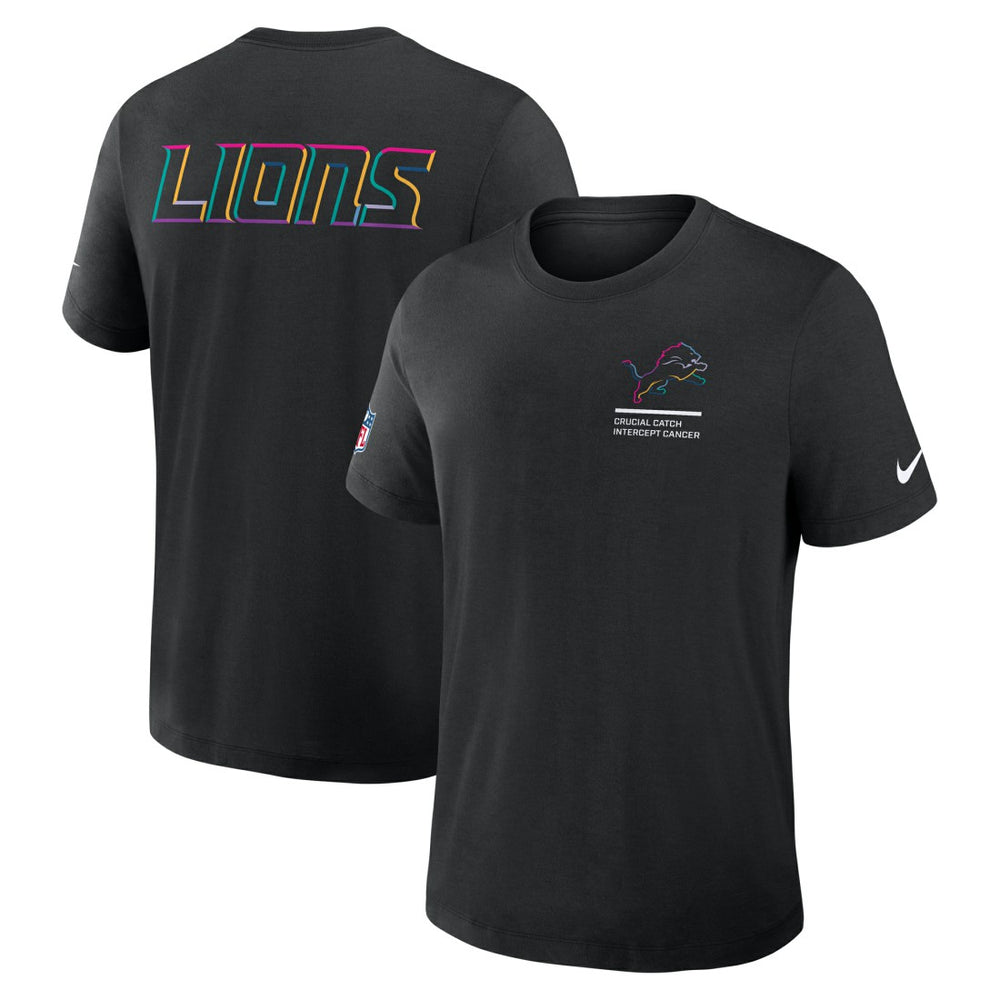 Detroit Lions 2025 NFL Crucial Catch Tri-Blend Dri-FIT T-Shirt - Black T-shirts