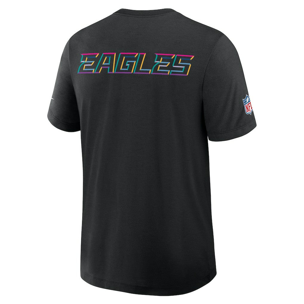 Philadelphia Eagles 2025 NFL Crucial Catch Tri-Blend Dri-FIT T-Shirt - Black T-shirts